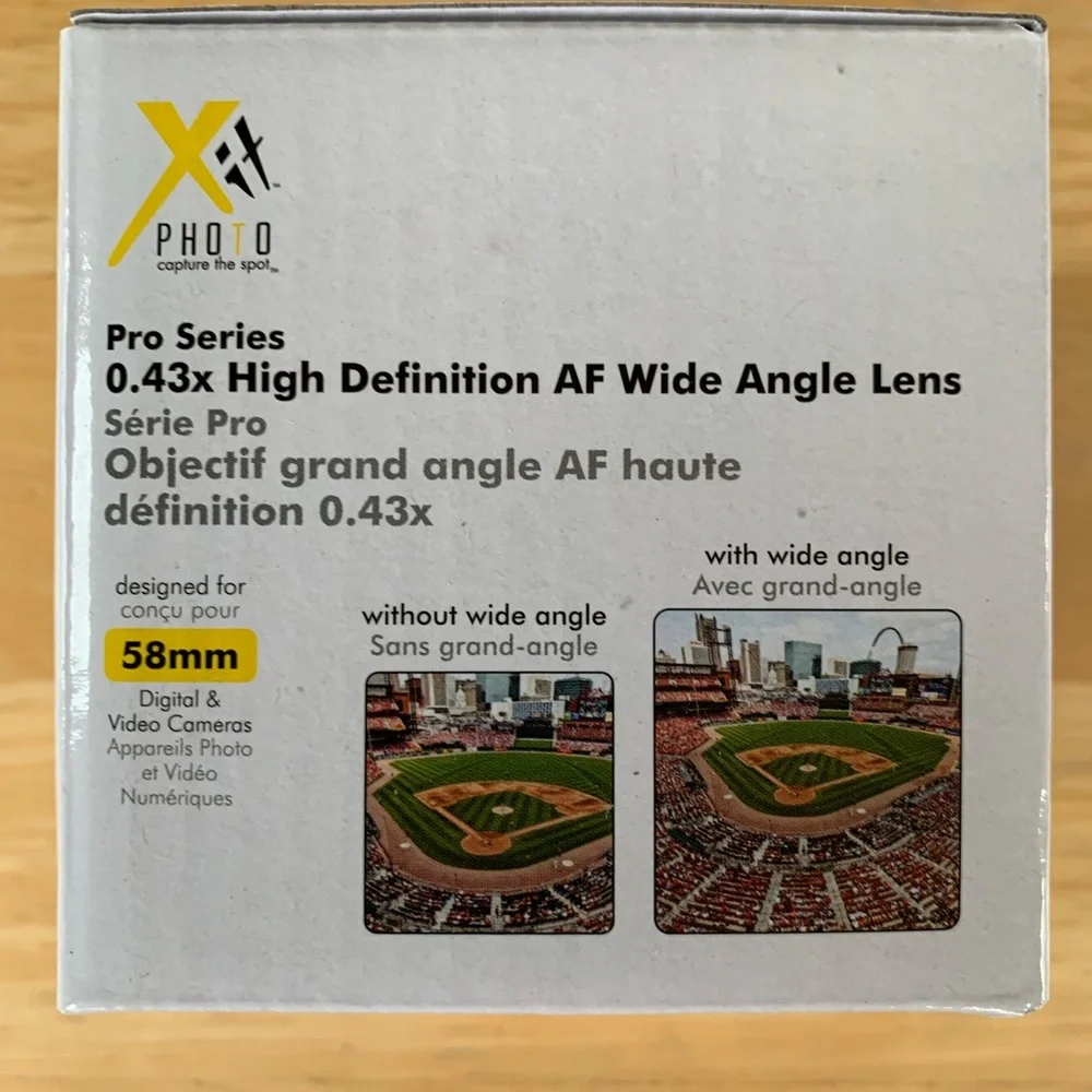 Xit Photo wide angle lens High definition 58mm 0.43x New in box